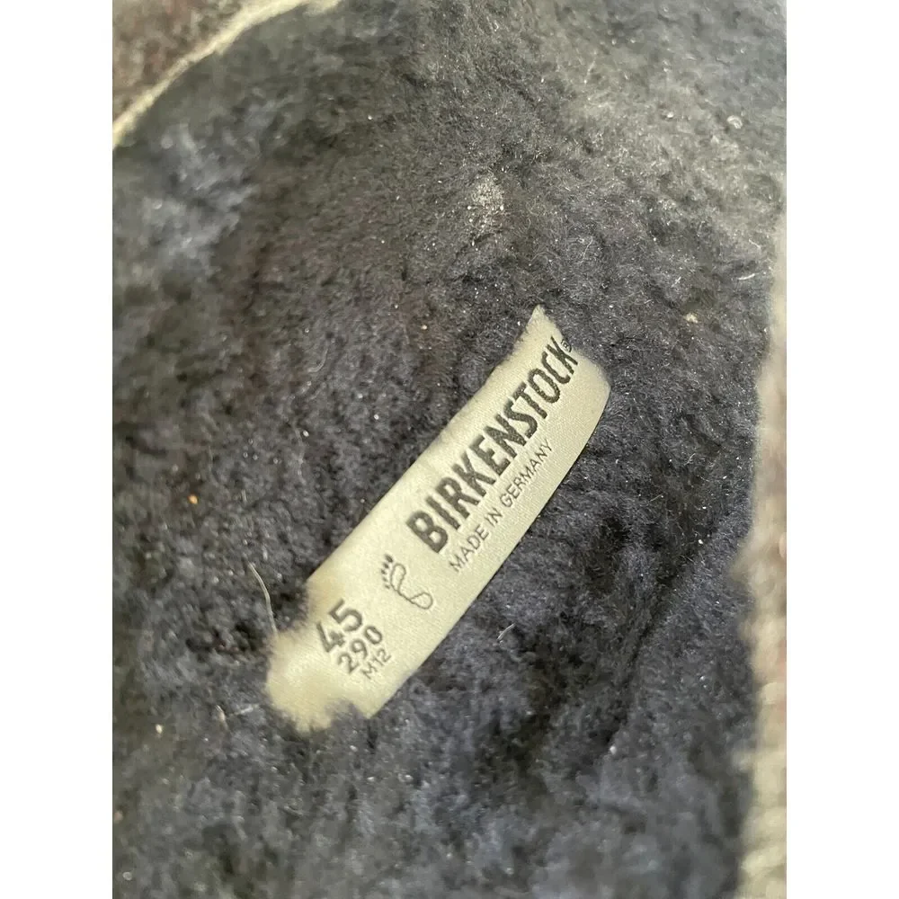 Birkenstock Arizona Shearling Sandals Men 45 US‎ 12 Red Black Wool Adjustable